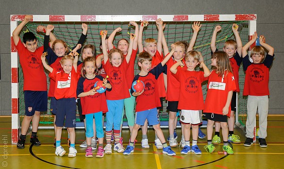 Die Handball AG der Grundschule Grolland