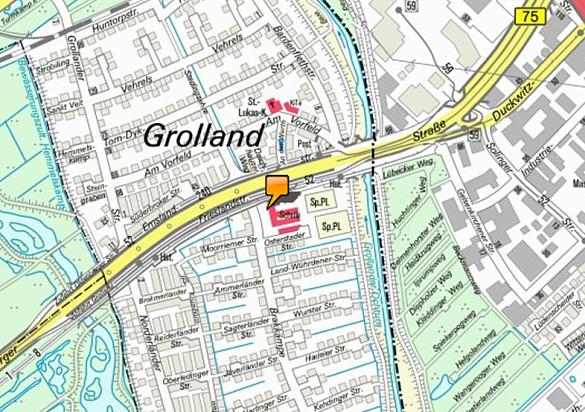 Lageplan der Grundschule Grolland