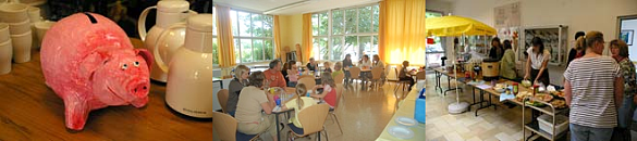 Drei Fotos zum Mittagstischangebot in der Grundschule Grolland