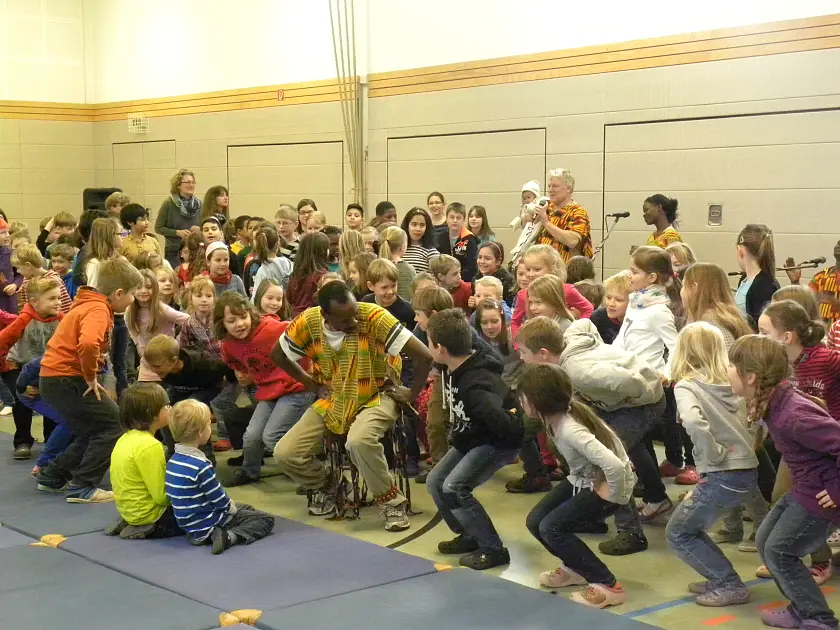 Bild einer Schülergruppe am Projekttag Afrika