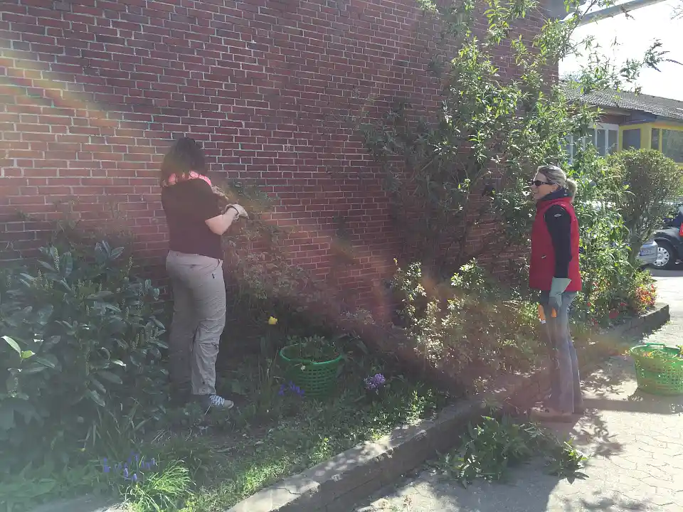 Beet vor dem Haupteingang